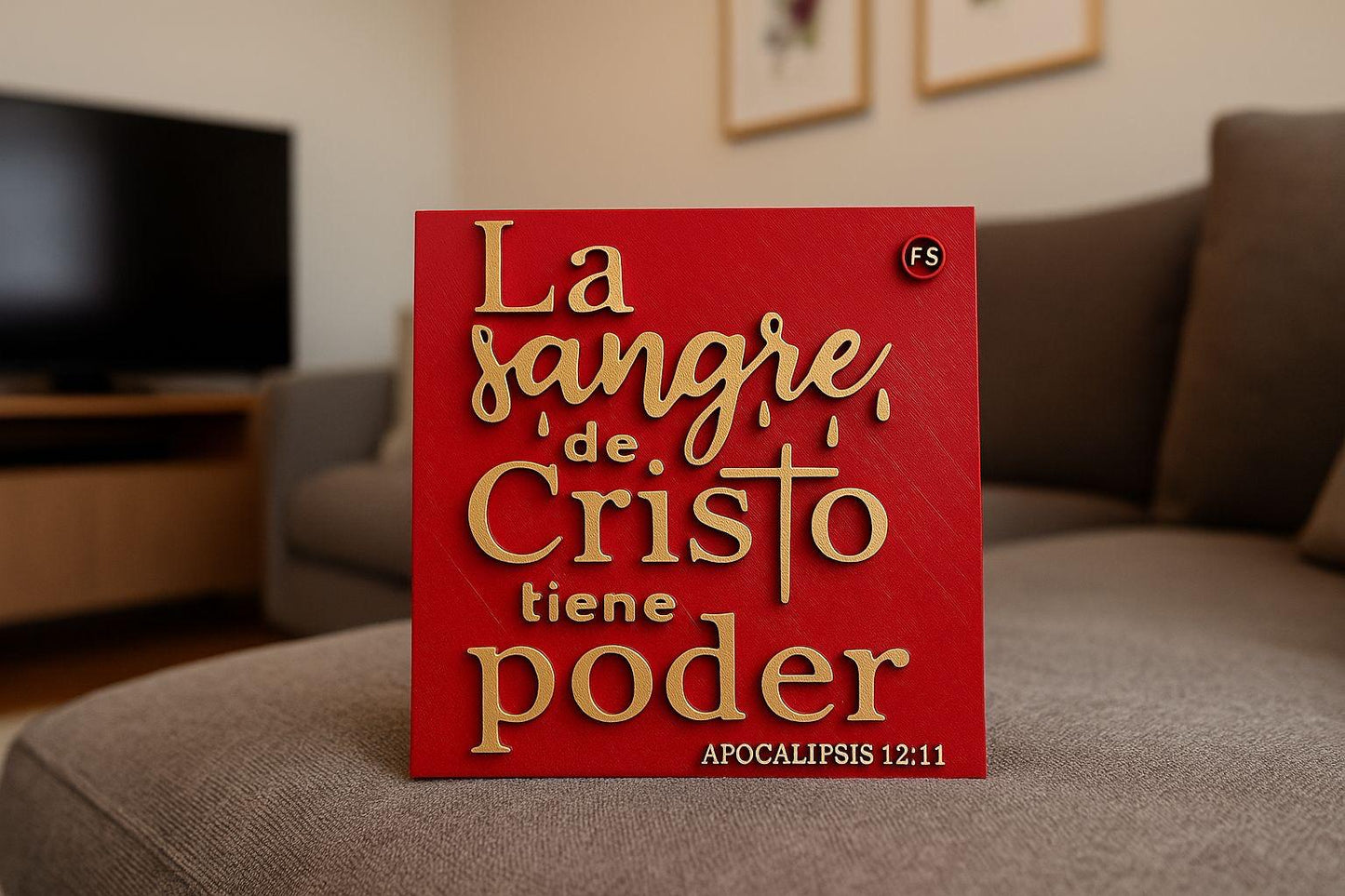 Placa: LA SANGRE DE CRISTO TIENE PODER - Made in USA