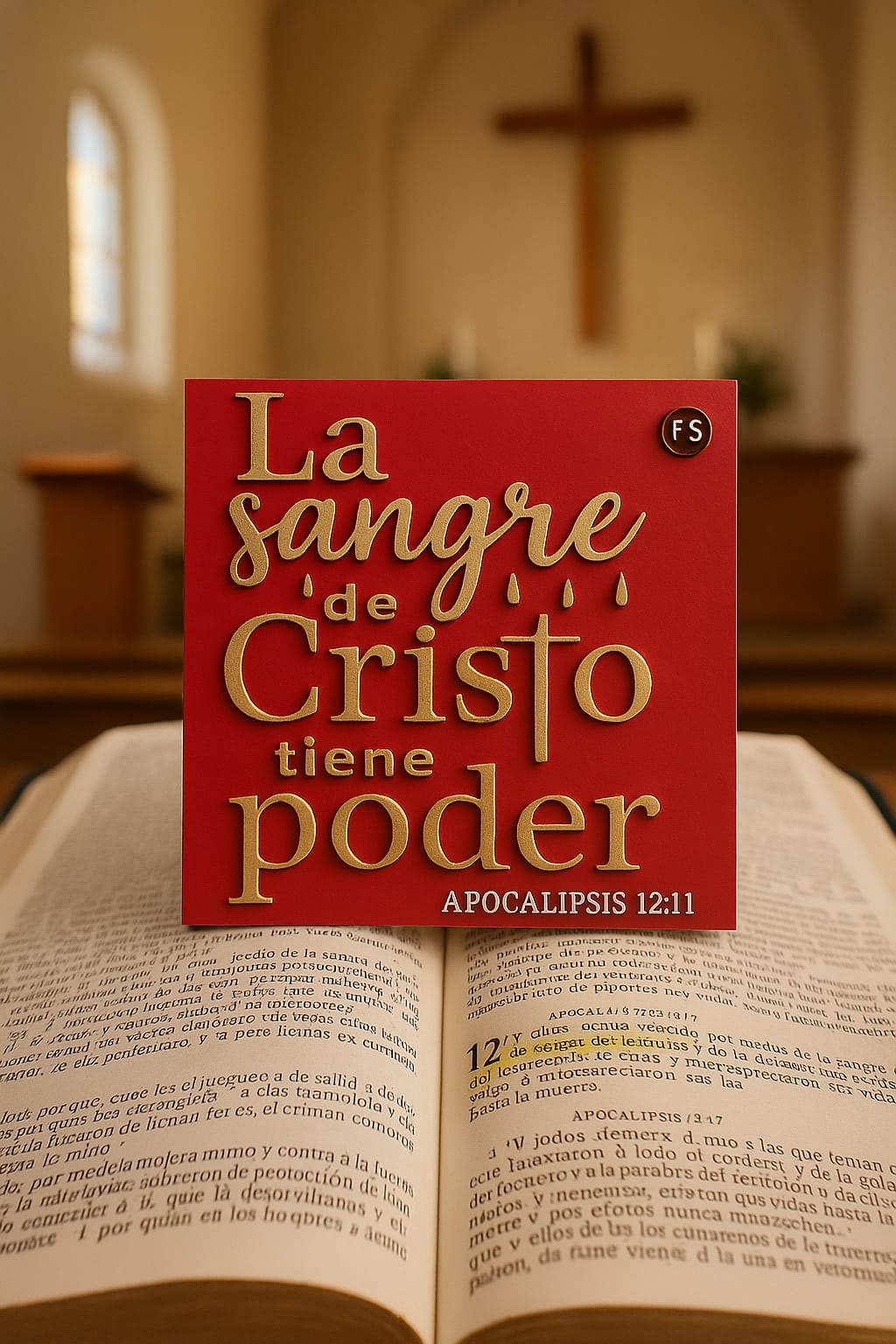 Placa: LA SANGRE DE CRISTO TIENE PODER - Made in USA