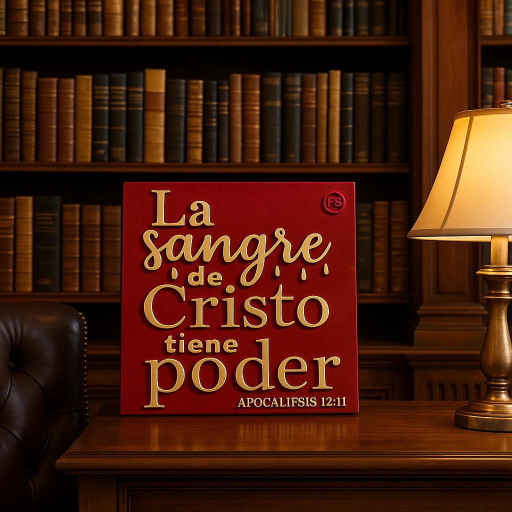 Placa: LA SANGRE DE CRISTO TIENE PODER - Made in USA
