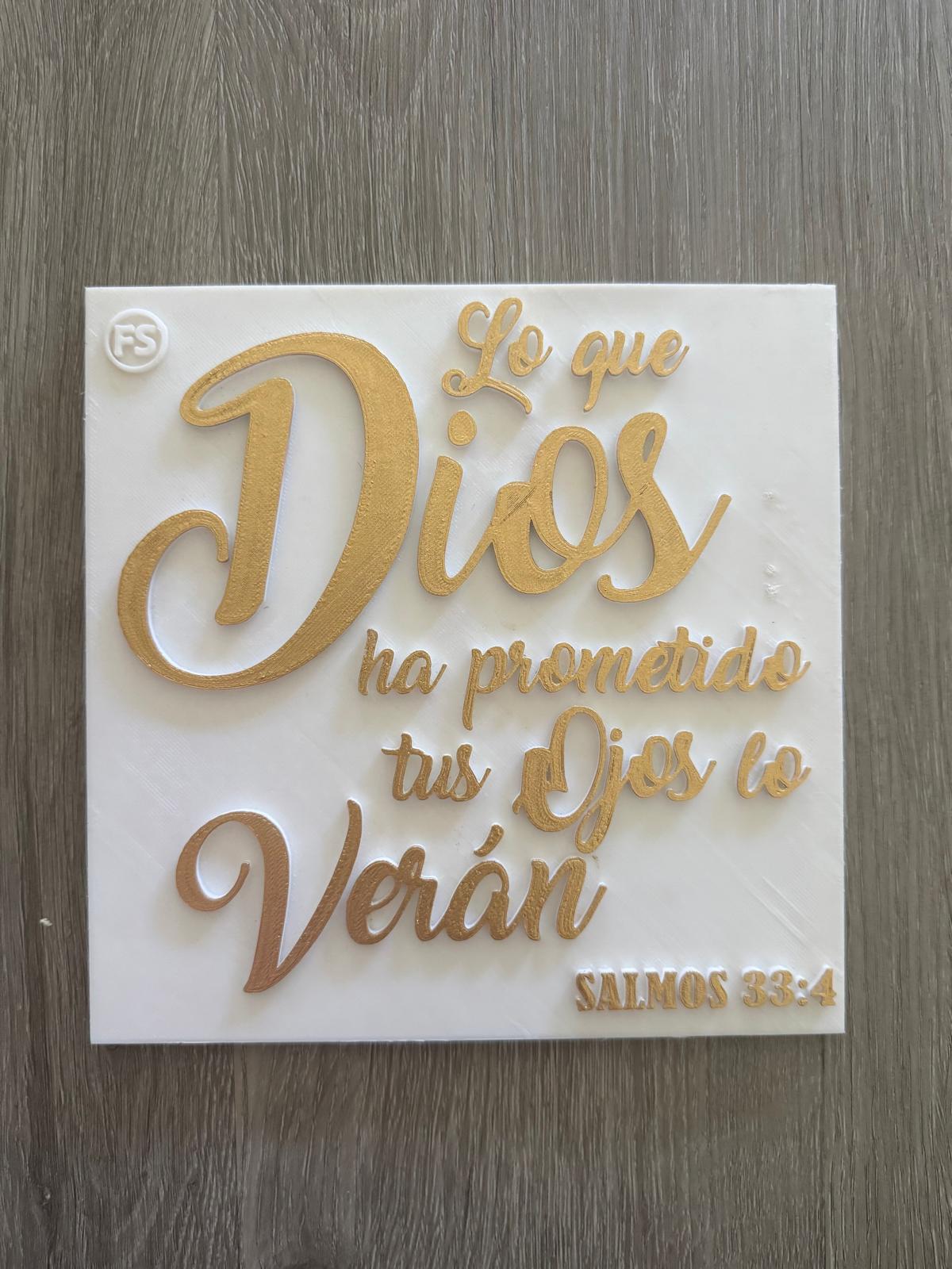 Plaque: QUE DIOS DERRAME LLUVIA DE BENDICIONES SOBRE TU VIDA HOY Y SIEMPRE - Made in USA