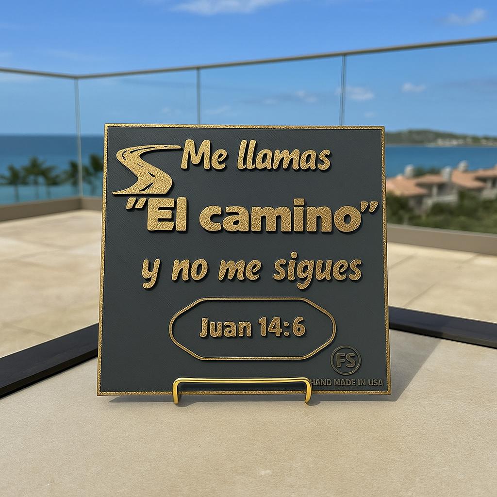 Placa: ME LLAMAS EL CAMINO Y NO ME SIGUES - Made in USA