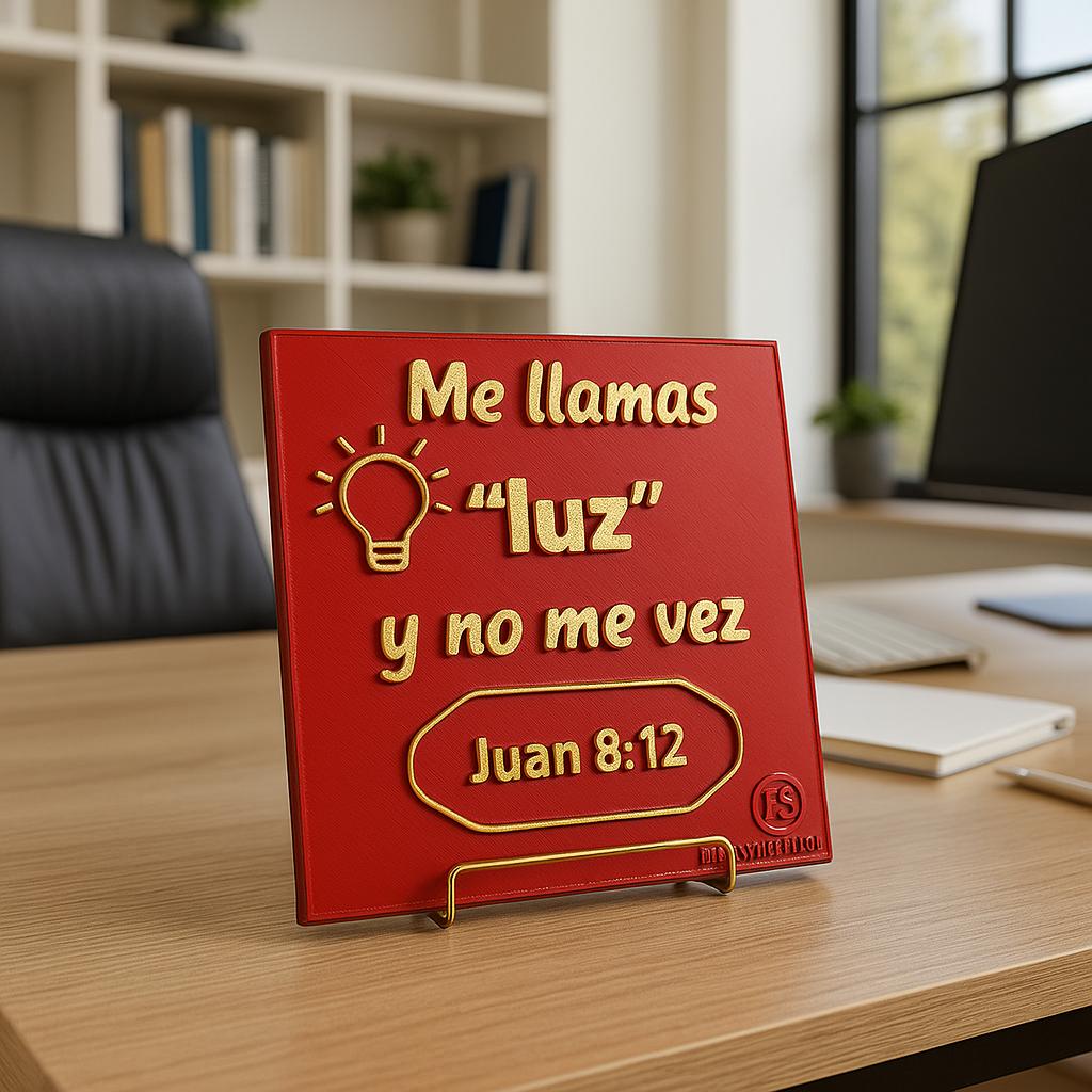 Placa: ME LLAMAS LUZ Y NO ME VEZ - Made in USA