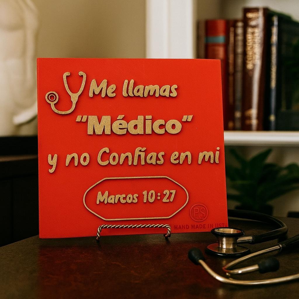 Placa: ME LLAMAS MEDICO Y NO CONFIAS EN MI - Made In USA