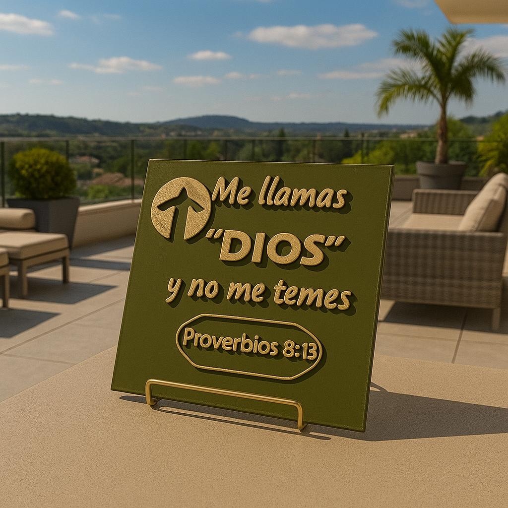 Placa: ME LLAMAS DIOS Y NO ME TEMES - Made in USA