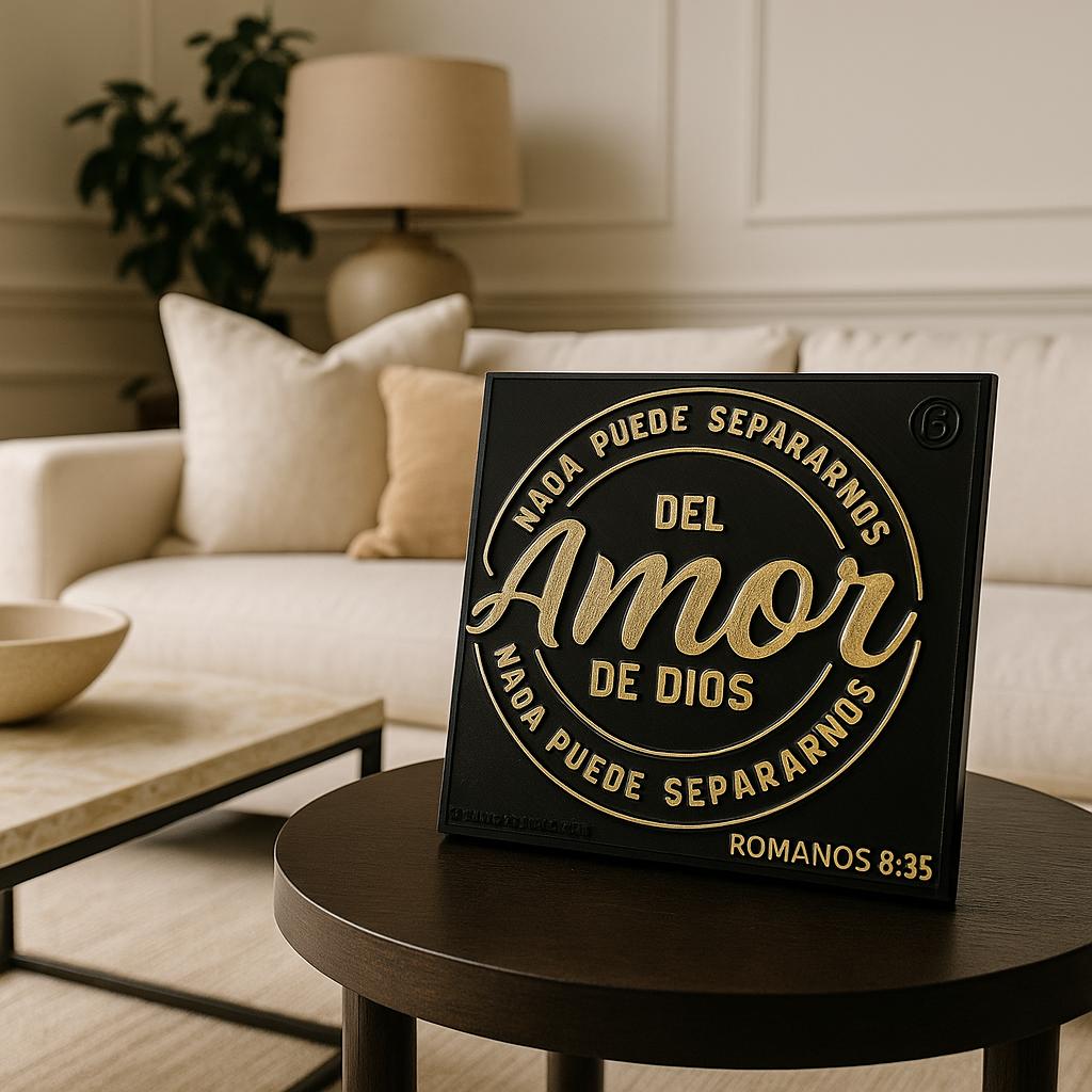 Placa: NADA PUEDE SEPARARME DEL AMOR DE DIOS - Made in USA