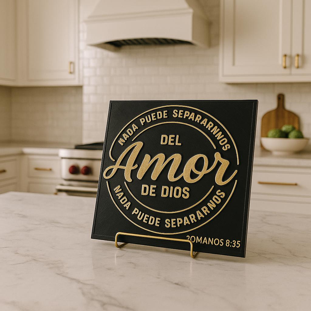 Placa: NADA PUEDE SEPARARME DEL AMOR DE DIOS - Made in USA