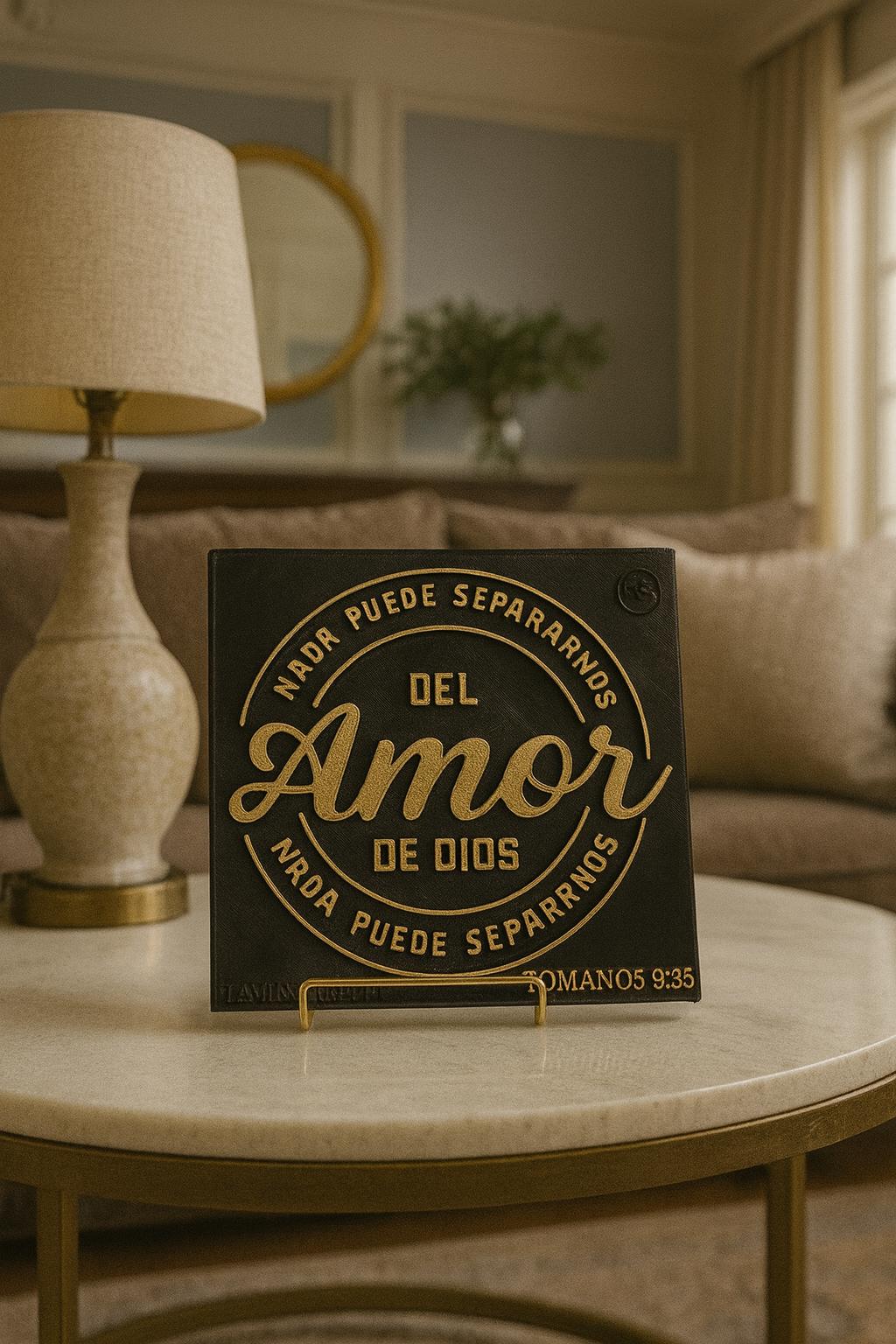 Placa: NADA PUEDE SEPARARME DEL AMOR DE DIOS - Made in USA