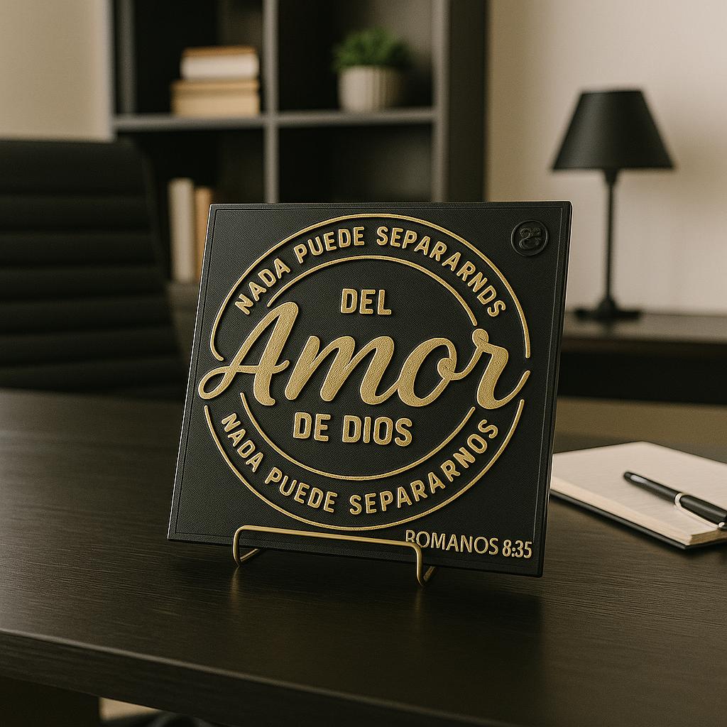 Placa: NADA PUEDE SEPARARME DEL AMOR DE DIOS - Made in USA