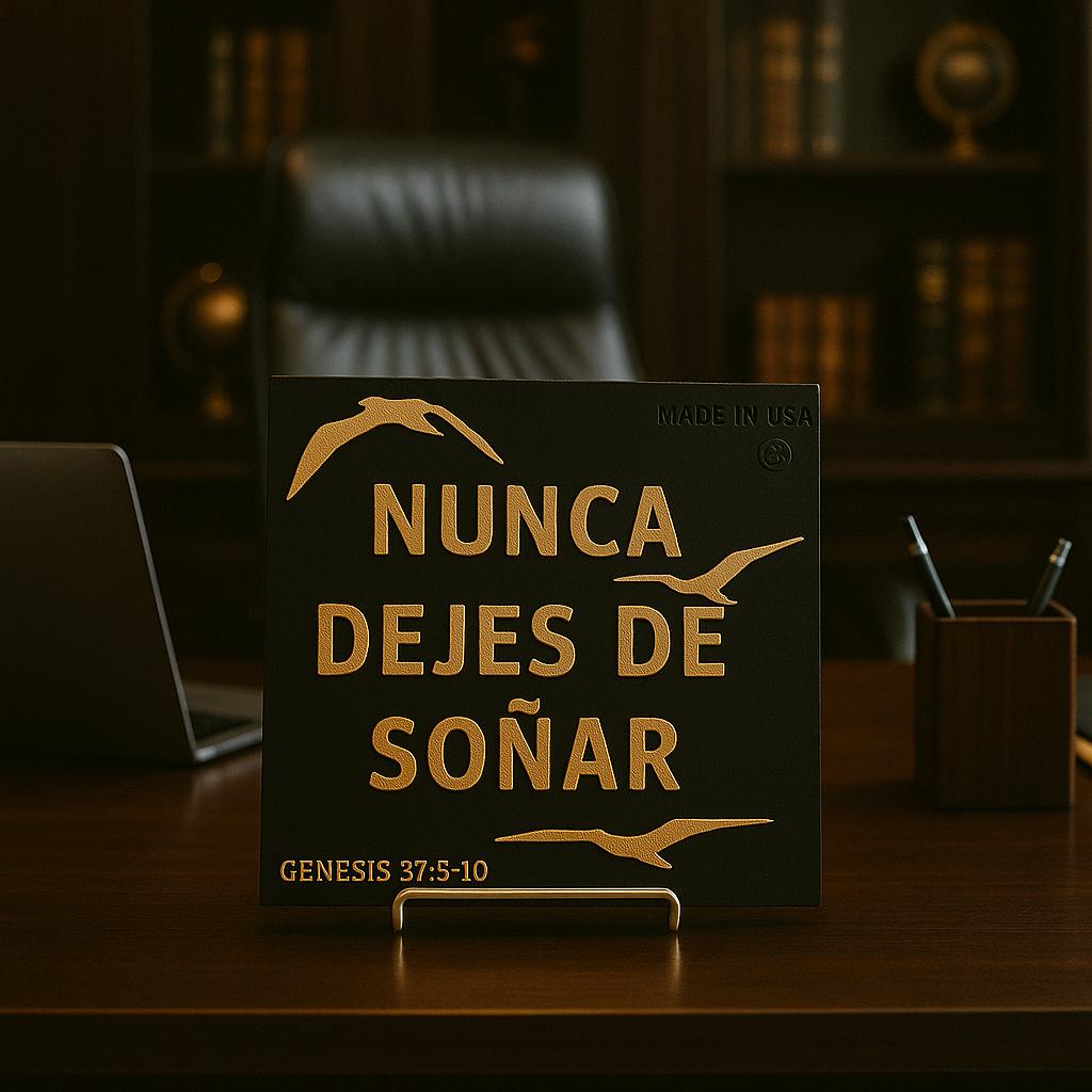 PLACA: NUNCA DEJES DE SOÑAR - Made in USA