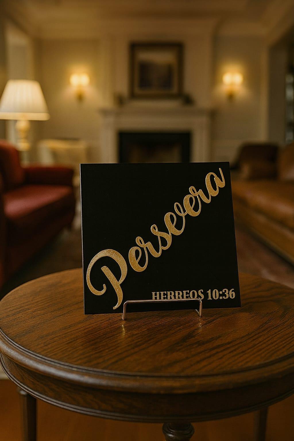 Plaque: PERSEVERA - Made in USA