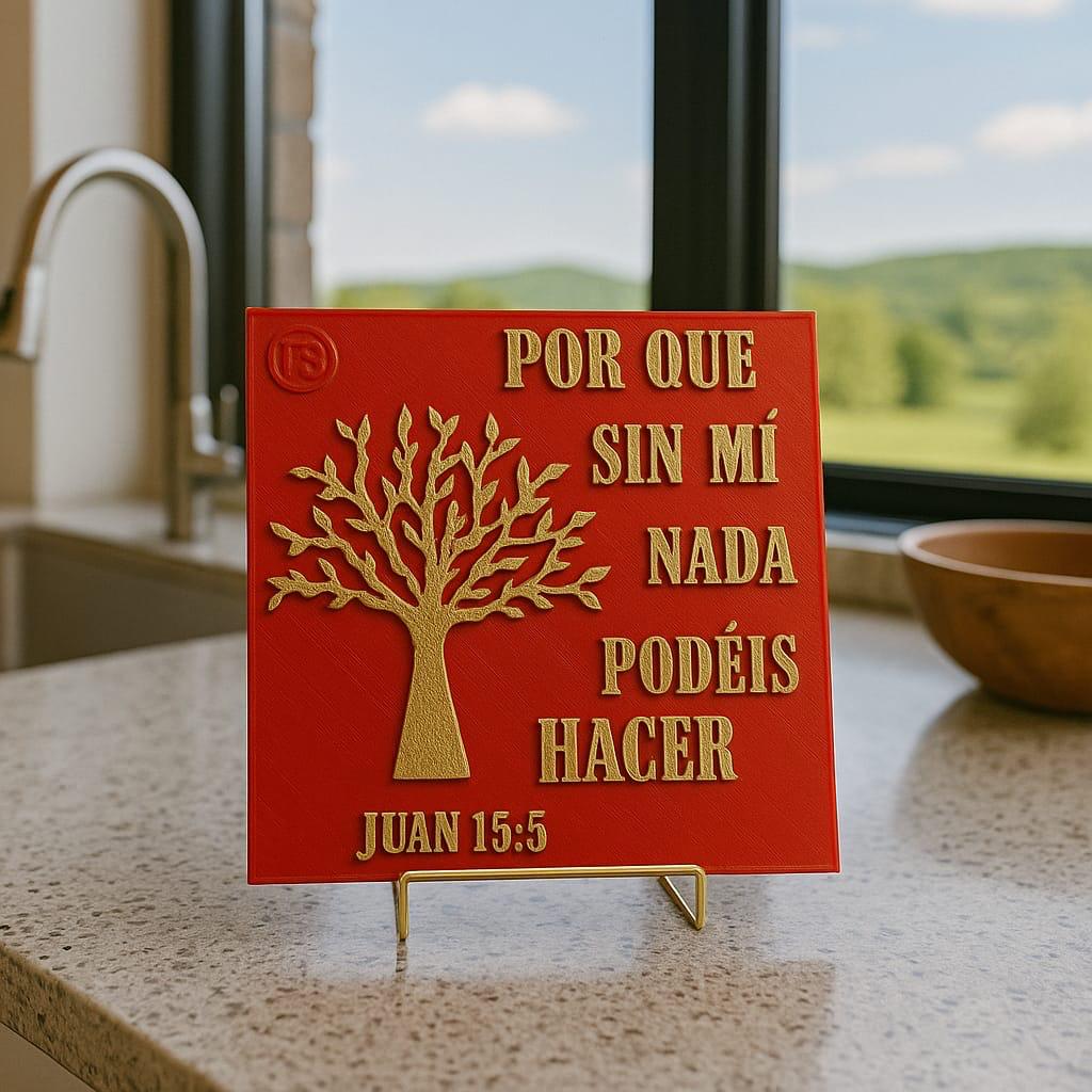 Plaque: PORQUE SIN MI NADA PODEIS HACER - Made in USA