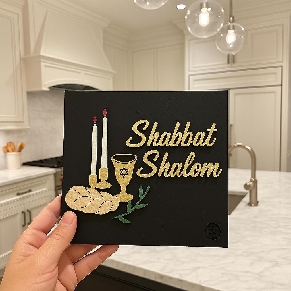Plaque: SABBAT SHALOM - Made in USA