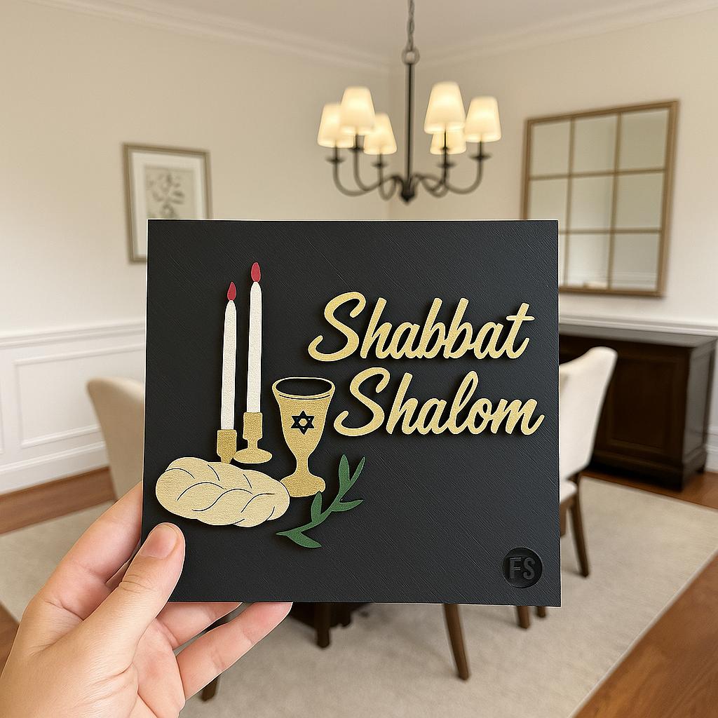 Plaque: SABBAT SHALOM - Made in USA