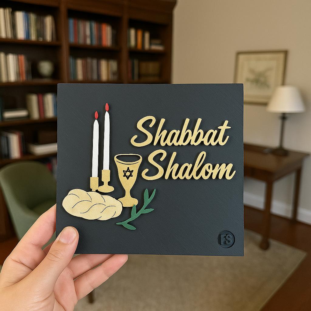 Plaque: SABBAT SHALOM - Made in USA