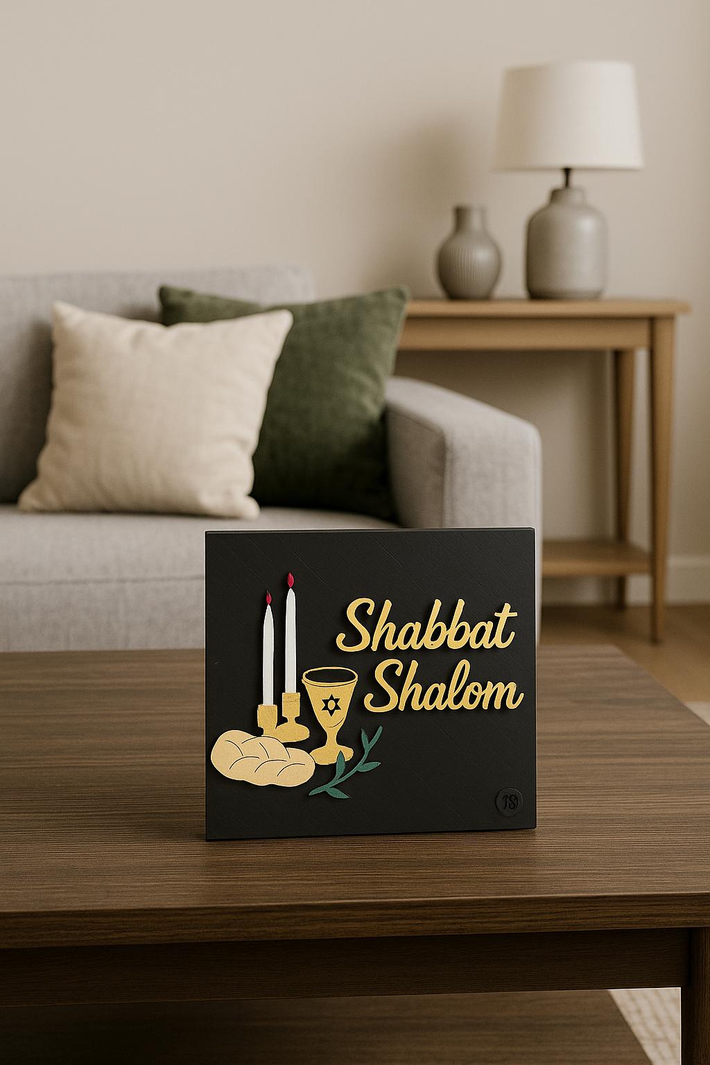Plaque: SABBAT SHALOM - Made in USA