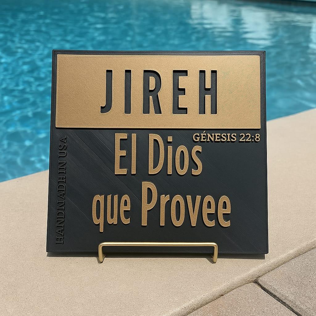 Placa: JIREH (EL DIOS QUE PROVEE - Made in USA
