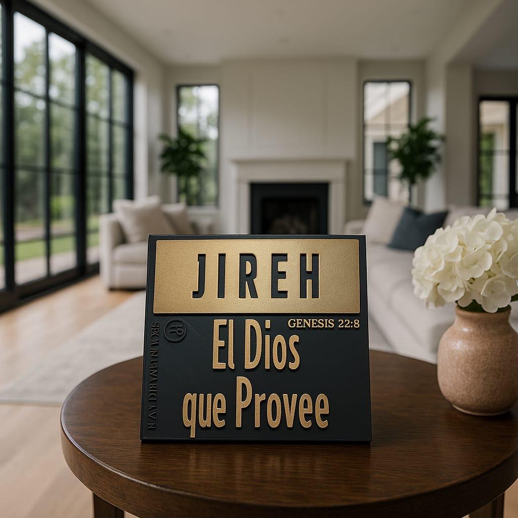 Placa: JIREH (EL DIOS QUE PROVEE - Made in USA