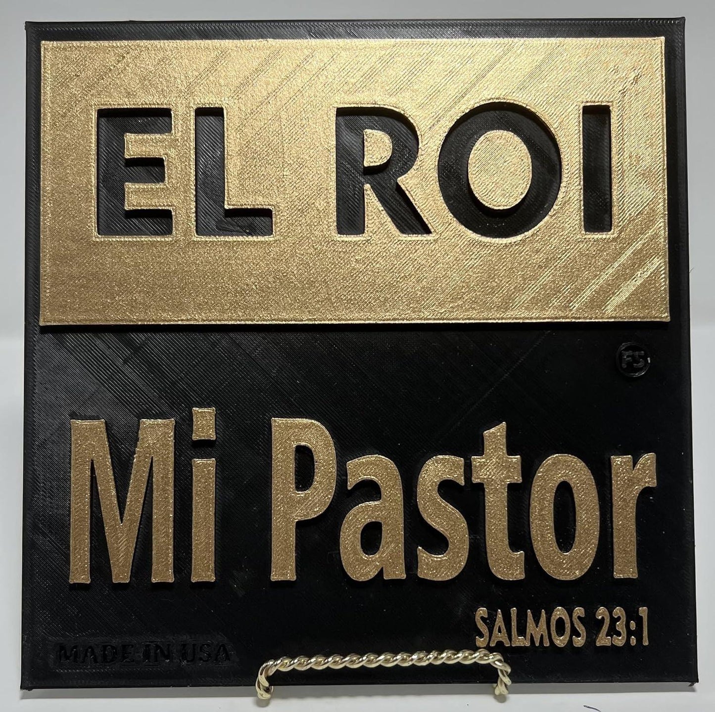 Placa: EL ROI - MI PASTOR - Made in USA