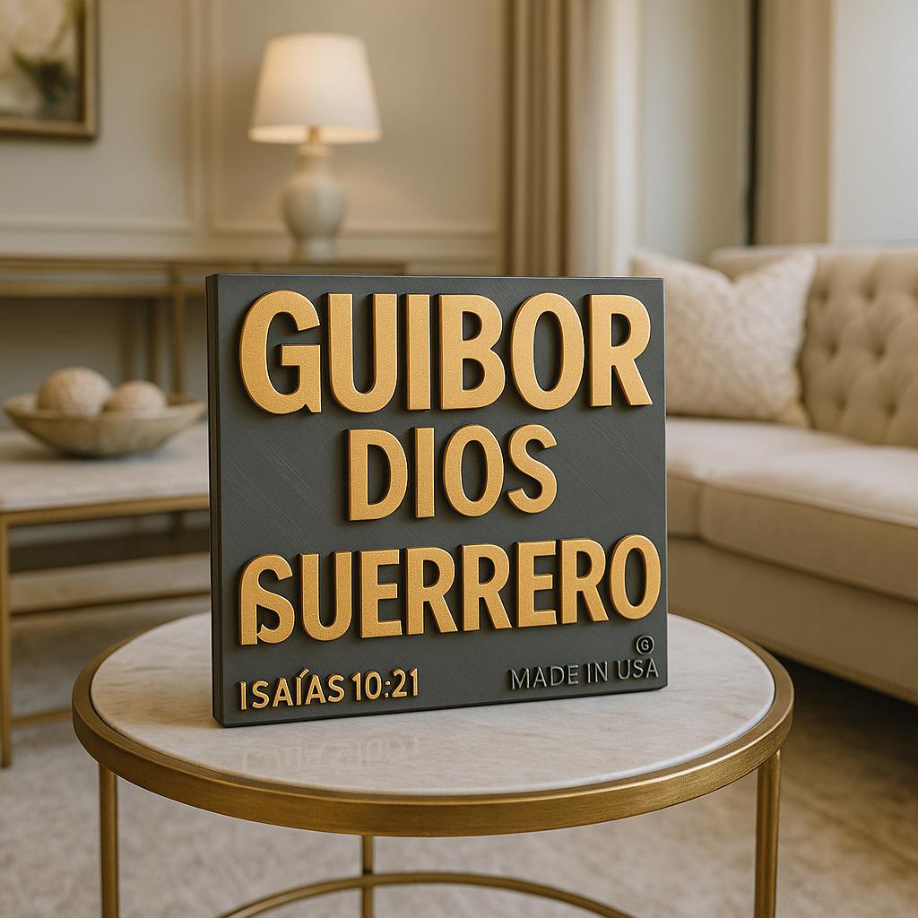 Placa: GUIBOR - DIOS GUERRERO - Made in USA