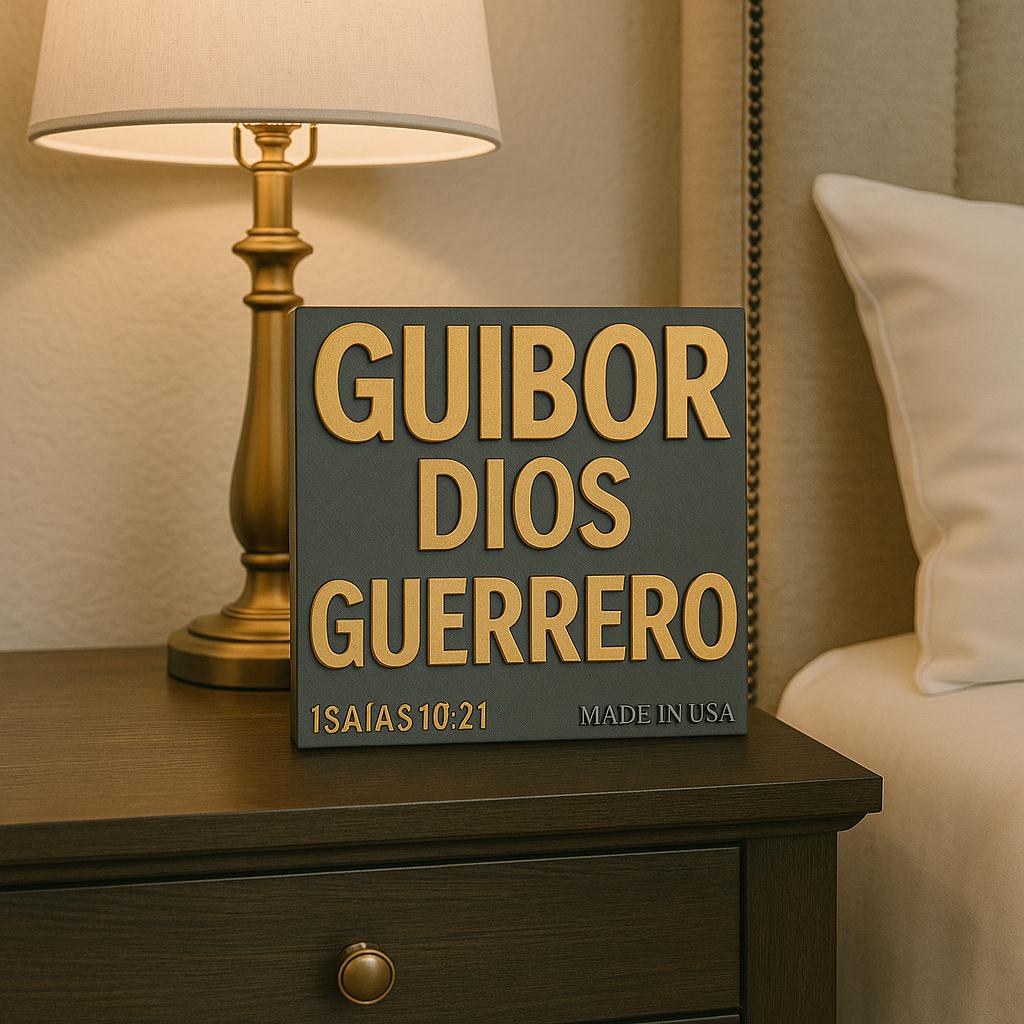 Placa: GUIBOR - DIOS GUERRERO - Made in USA