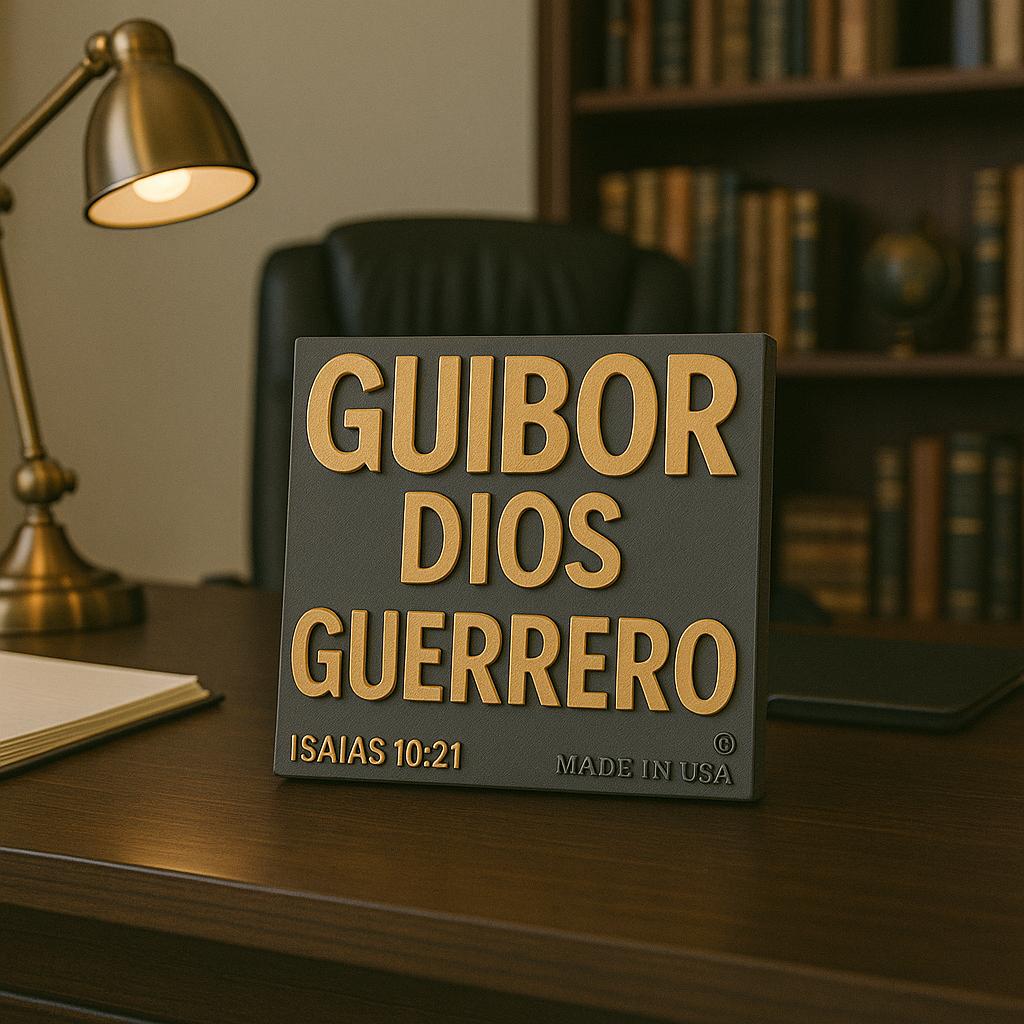 Placa: GUIBOR - DIOS GUERRERO - Made in USA