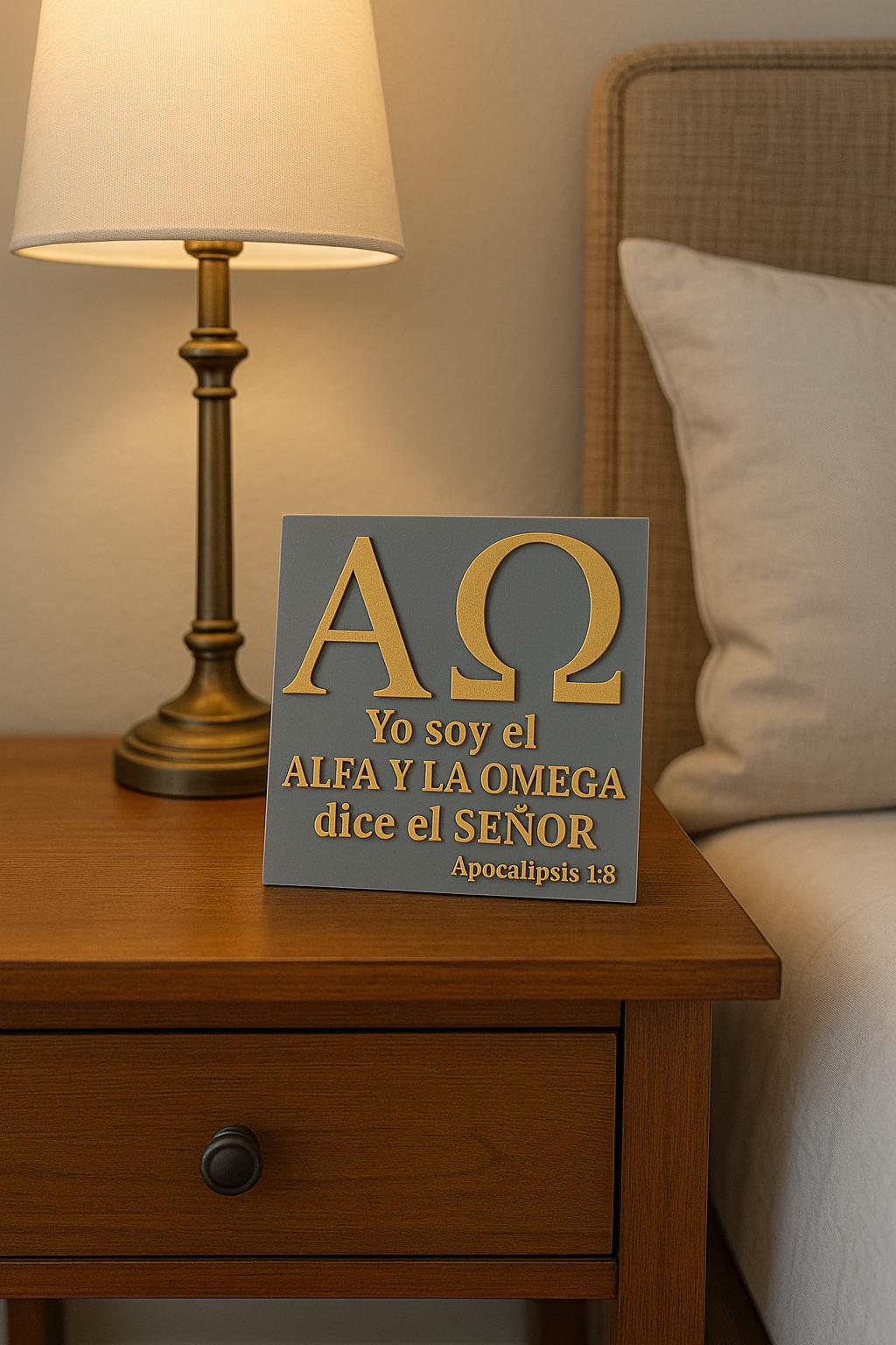 Placa: YO SOY EL ALFA Y LA OMEGA DICE EL SEÑOR - Made in USA