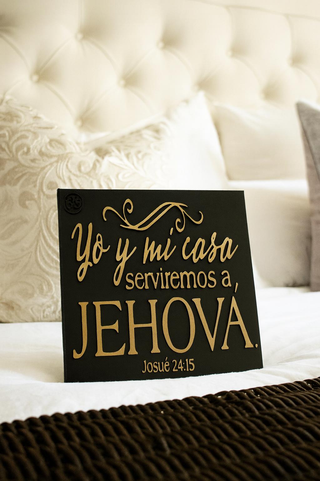 Placa: YO Y MI CASA SERVIREMOS A JEHOVA - Made in USA