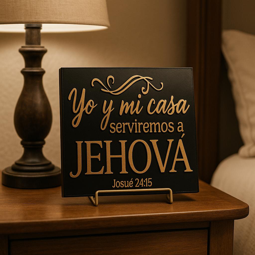 Placa: YO Y MI CASA SERVIREMOS A JEHOVA - Made in USA