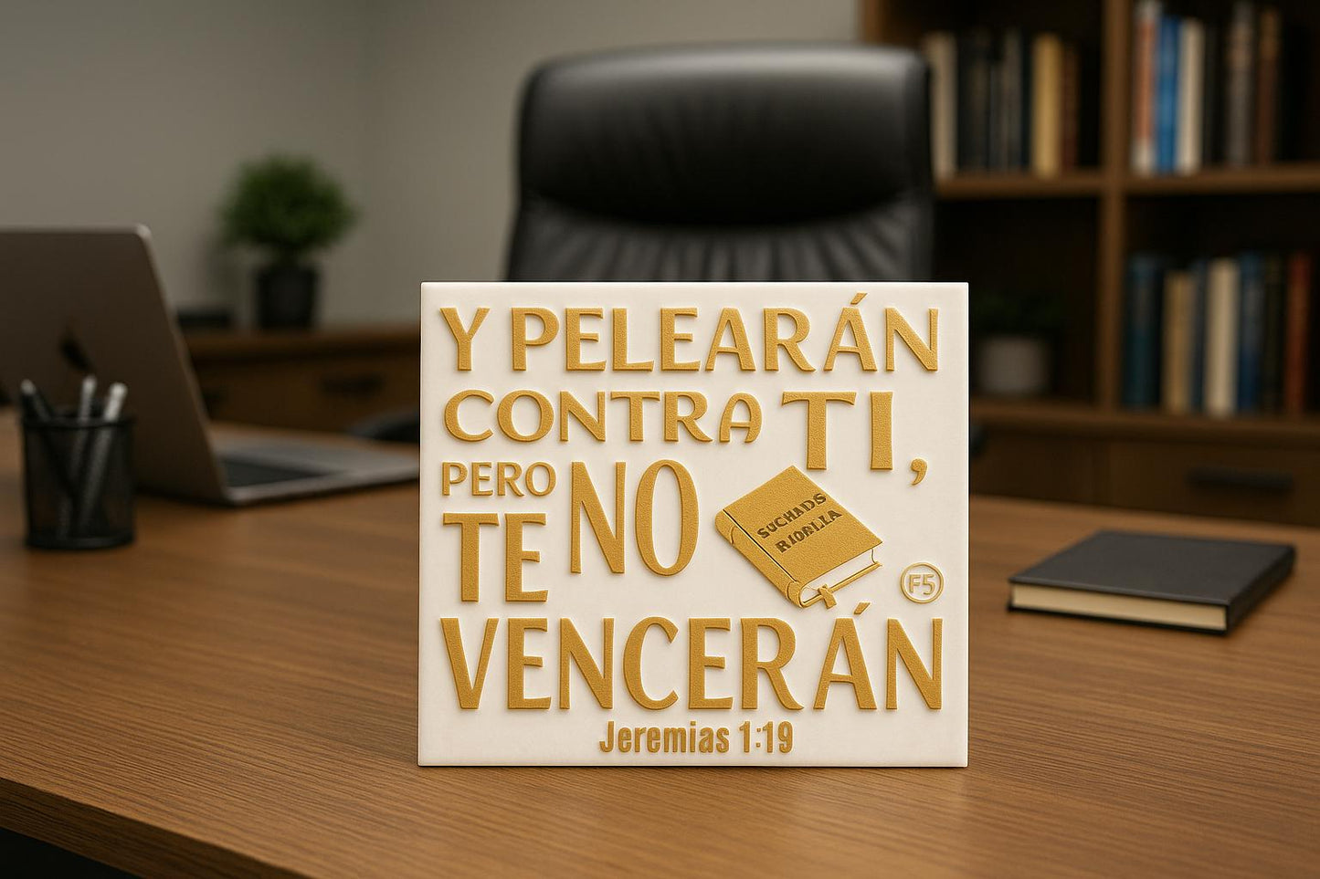 Placa: Y PELEARAN CONTRA TI PERO NO TE VENCERA - OTRA VERSION - Made in USA