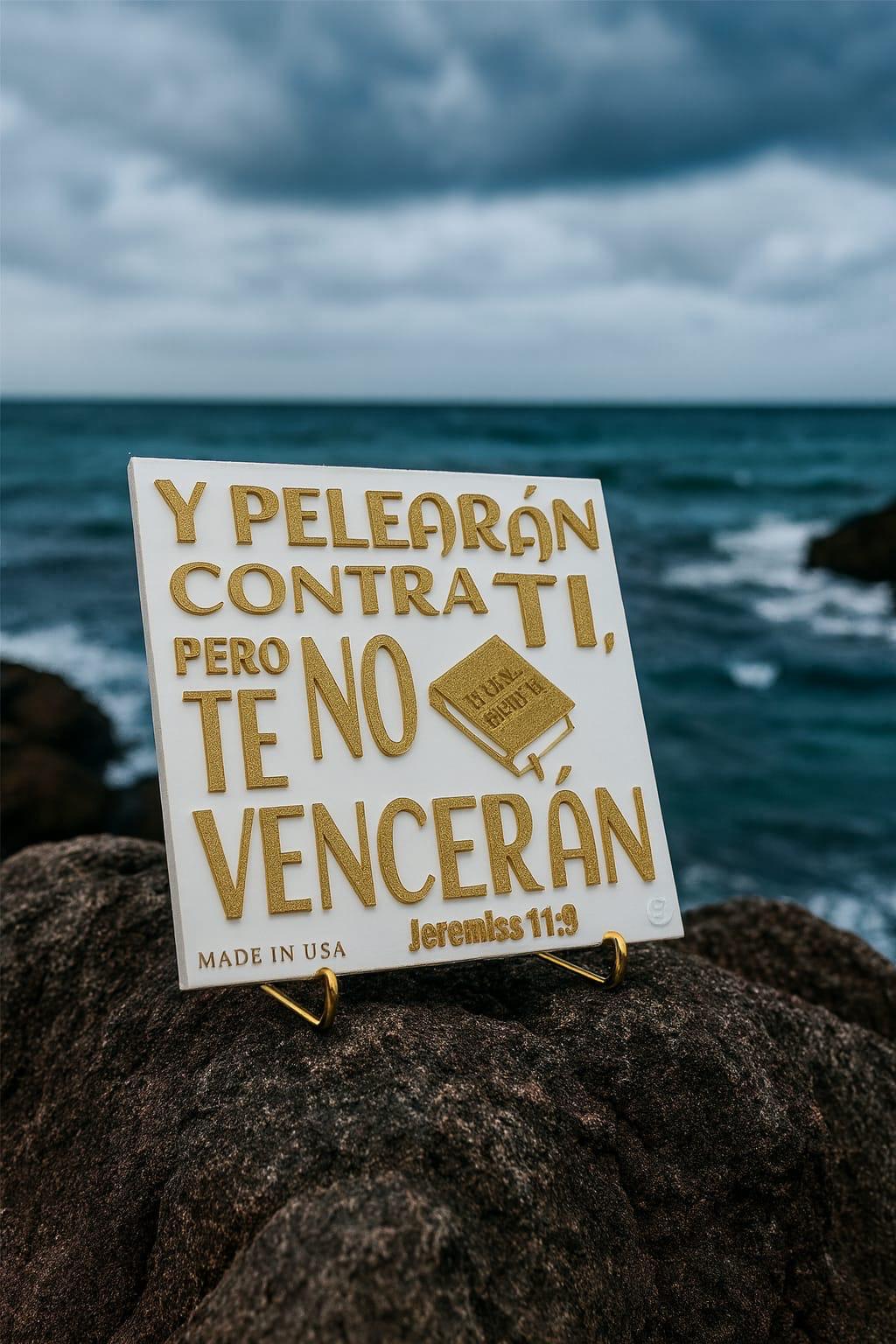 Placa: Y PELEARAN CONTRA TI PERO NO TE VENCERA - OTRA VERSION - Made in USA