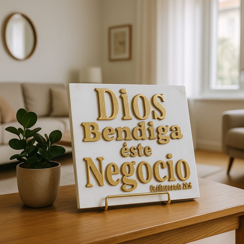 Placa: DIOS BENDIGA ESTE NEGOCIO - Made in USA