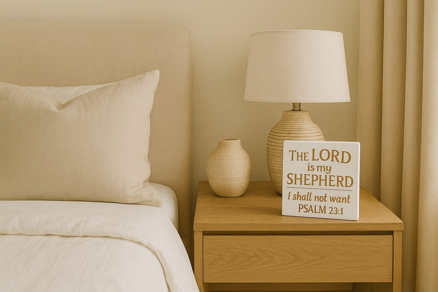 PLaque: THE LORD IS MY SHEPHERD I SHALL NOT WANT- Made in USA