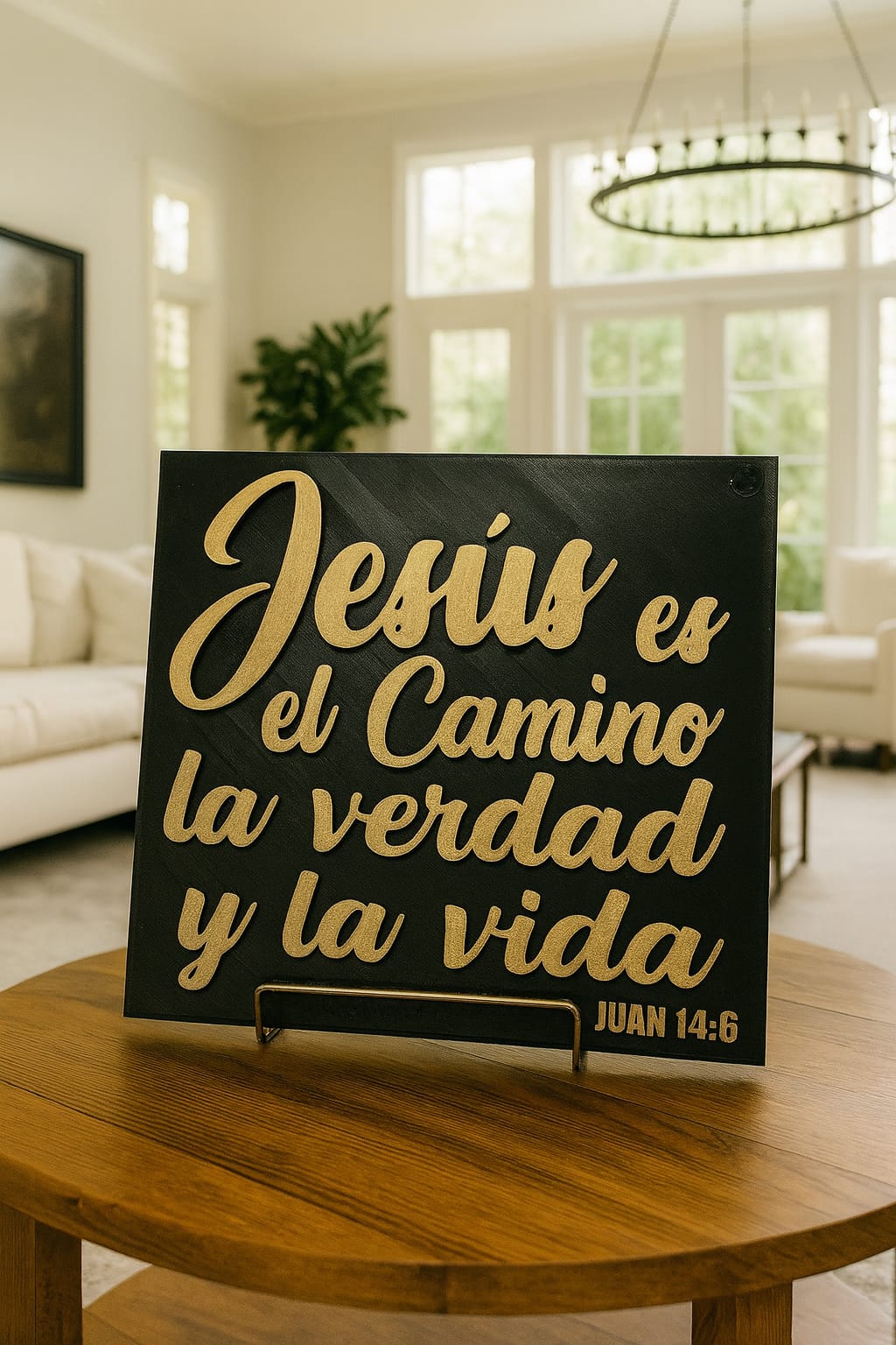 Placa: JESUS ES EL CAMINO LA VERDAD Y LA VIDA - Made in USA