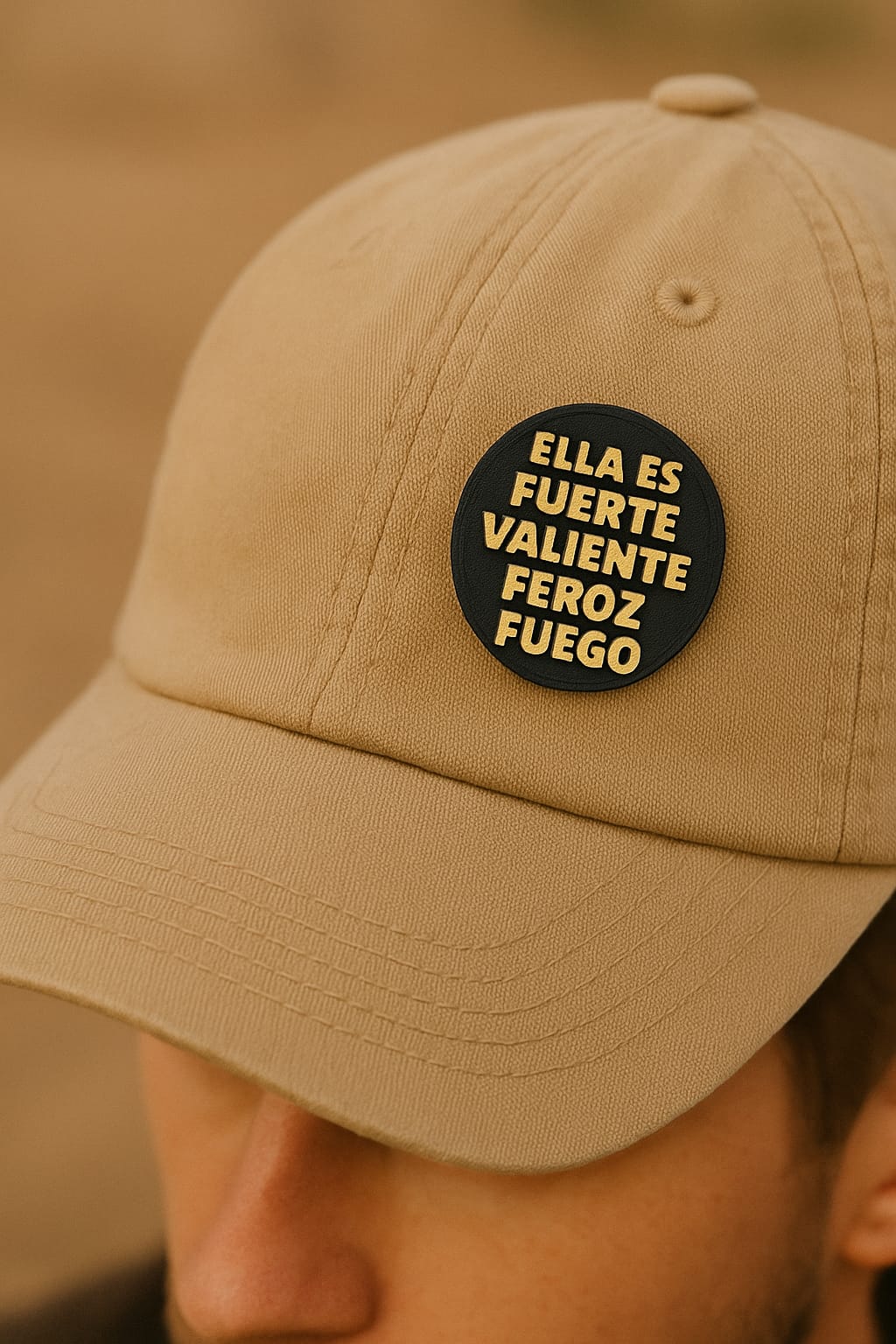 PIN: ELLA ES FUERTE, VALIENTE, FEROZ, LLENA DE FUEGO- Made in USA