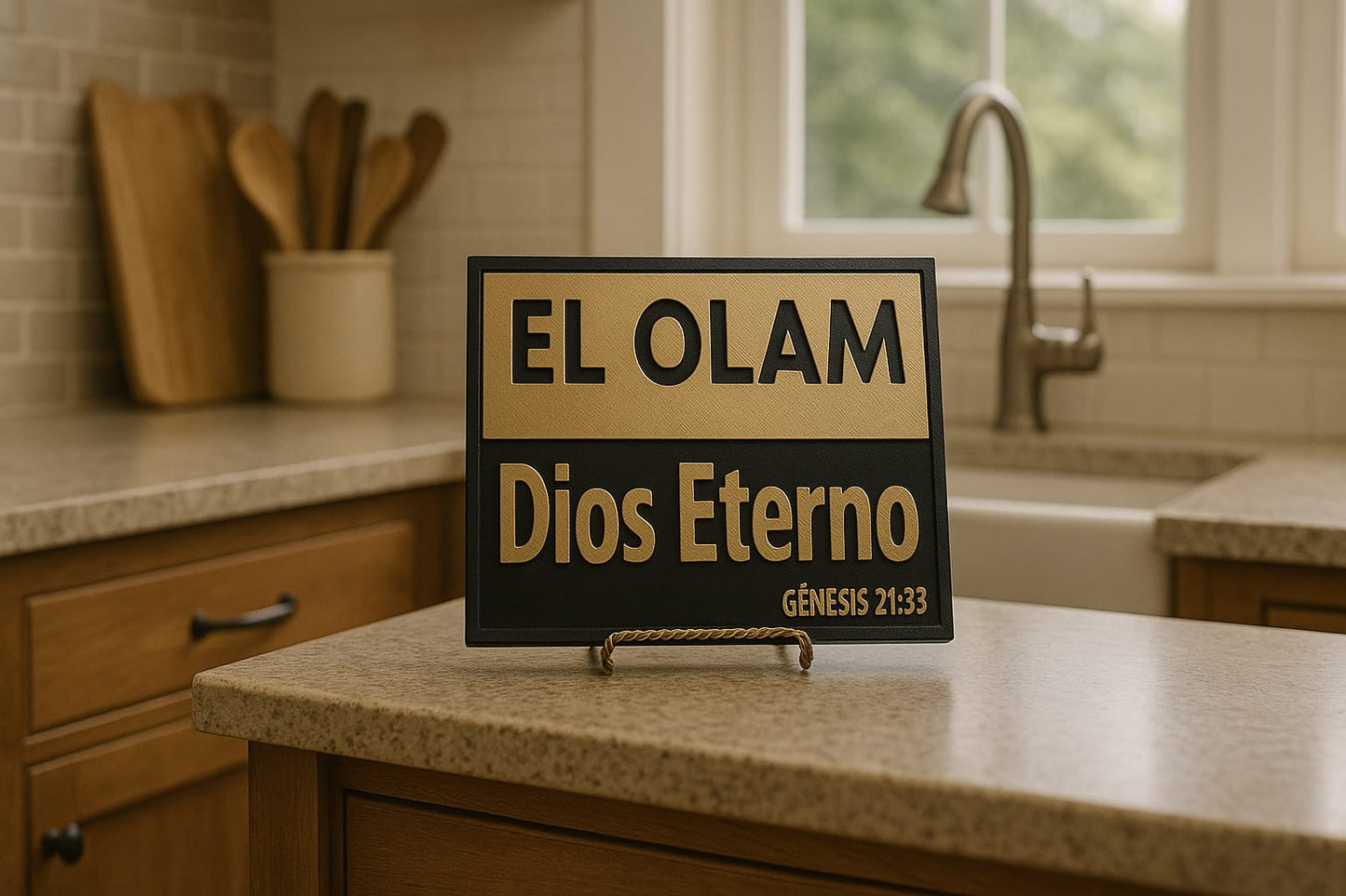 Placa: EL OLAM - DIOS ETERNO - Made in USA