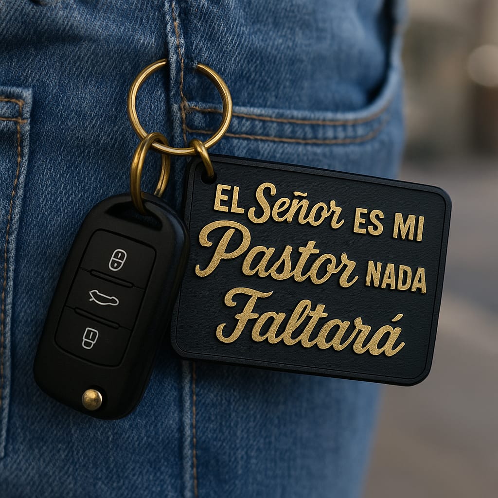 KEYCHAINS: EL SEÑOR ES MI PASTOR NADA ME FALTARA