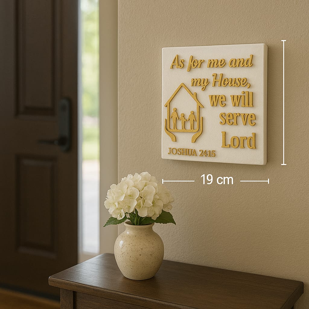 Plaque: AS FOR ME AND MY HOUSE SERVE THE LORD - Made in USA