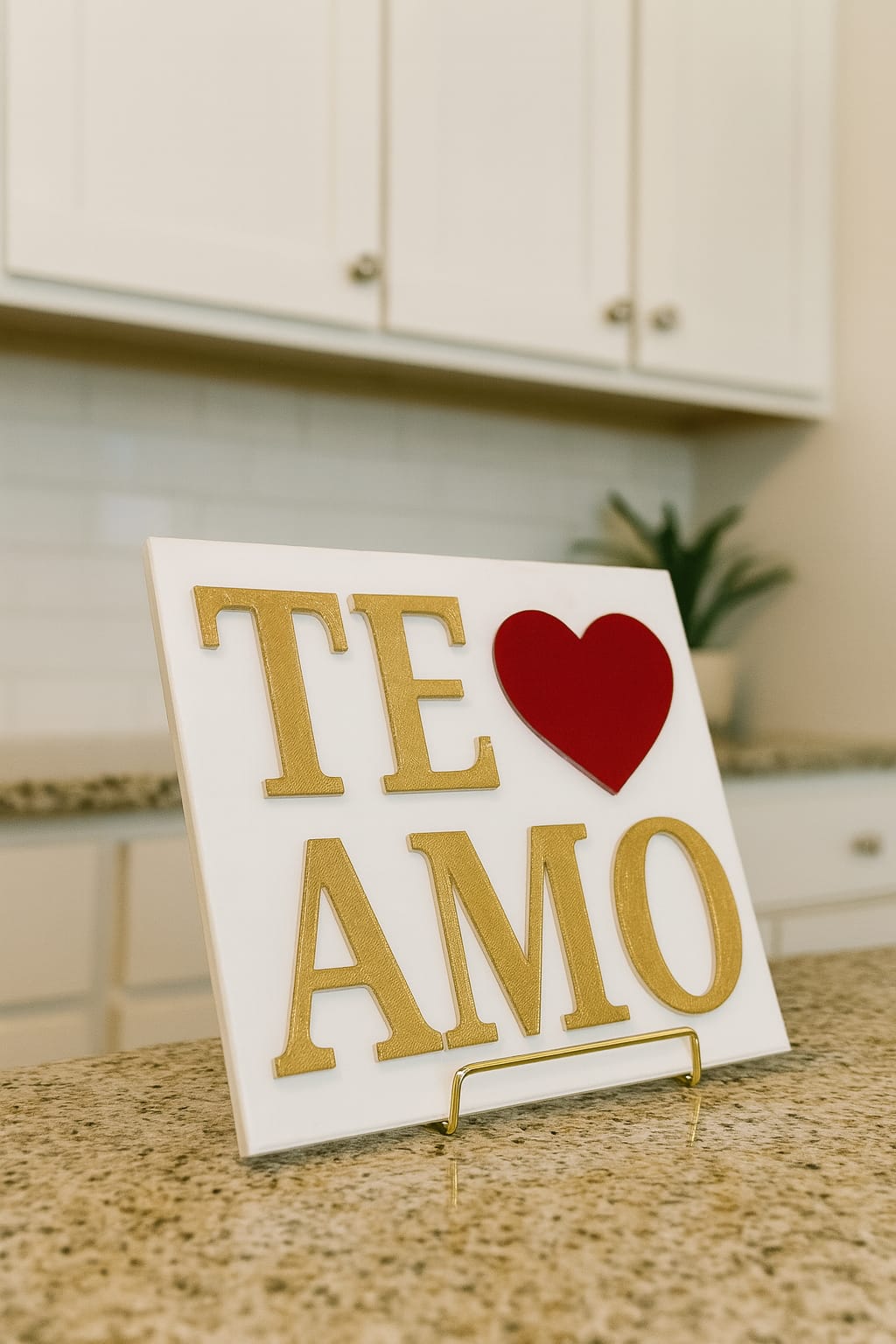 Placa TE AMO - Made in USA