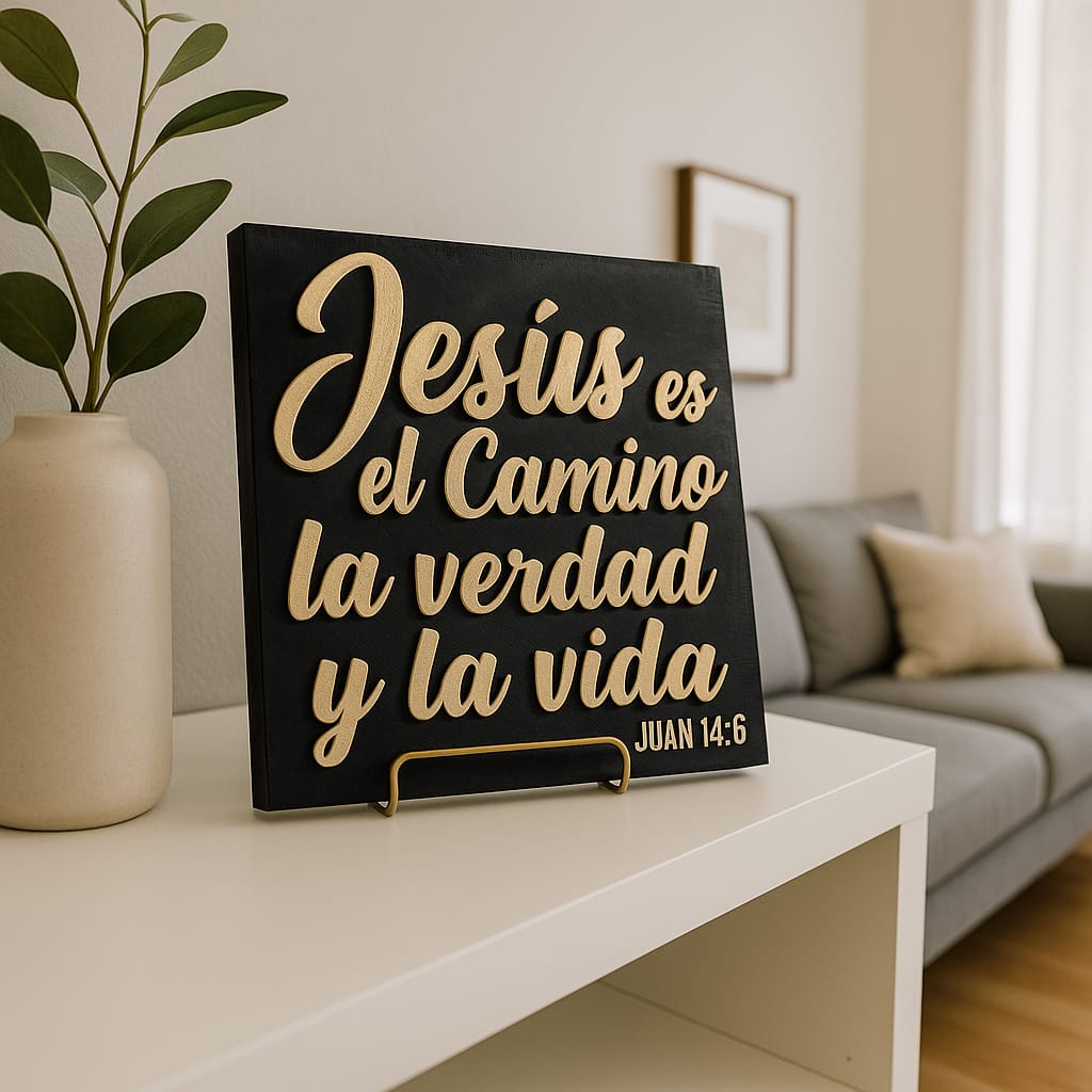 Placa: JESUS ES EL CAMINO LA VERDAD Y LA VIDA - Made in USA