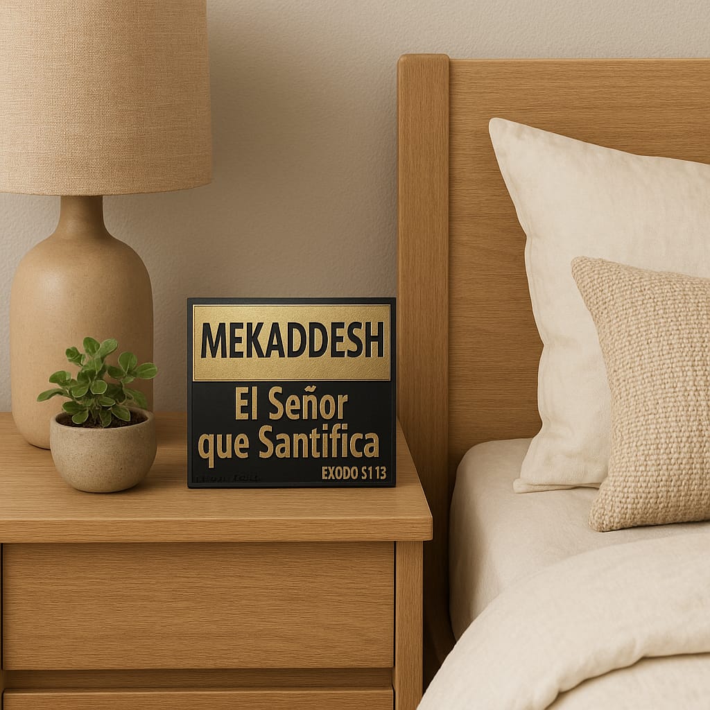 Plaque: MEKADDESH - EL SEÑOR QUE SANTIFICA- Made in USA