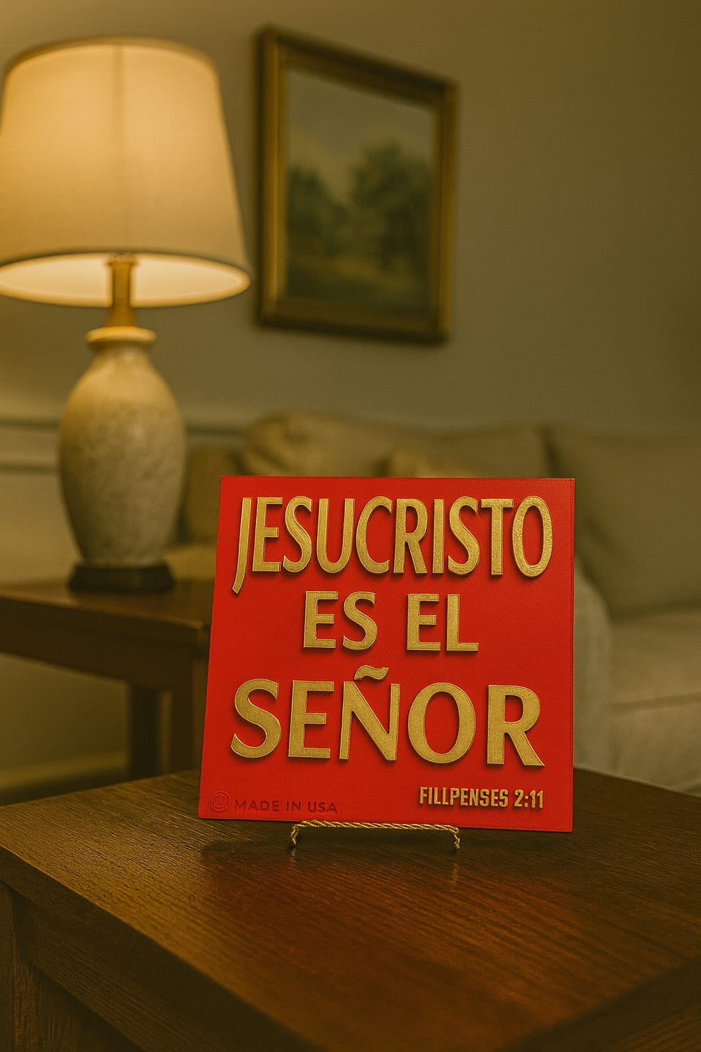 Placa: JESUCRISTO ES EL SEÑOR - Made in USA