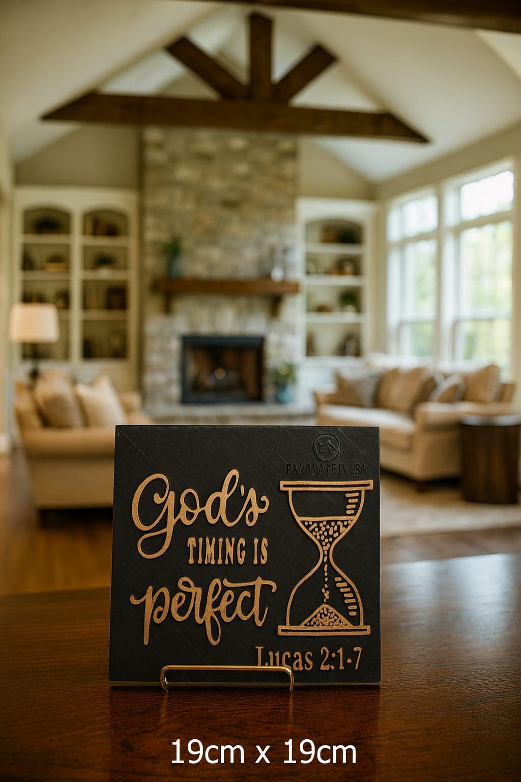 Plaque: GOD´S TIME IS PERFECT - Made in USA