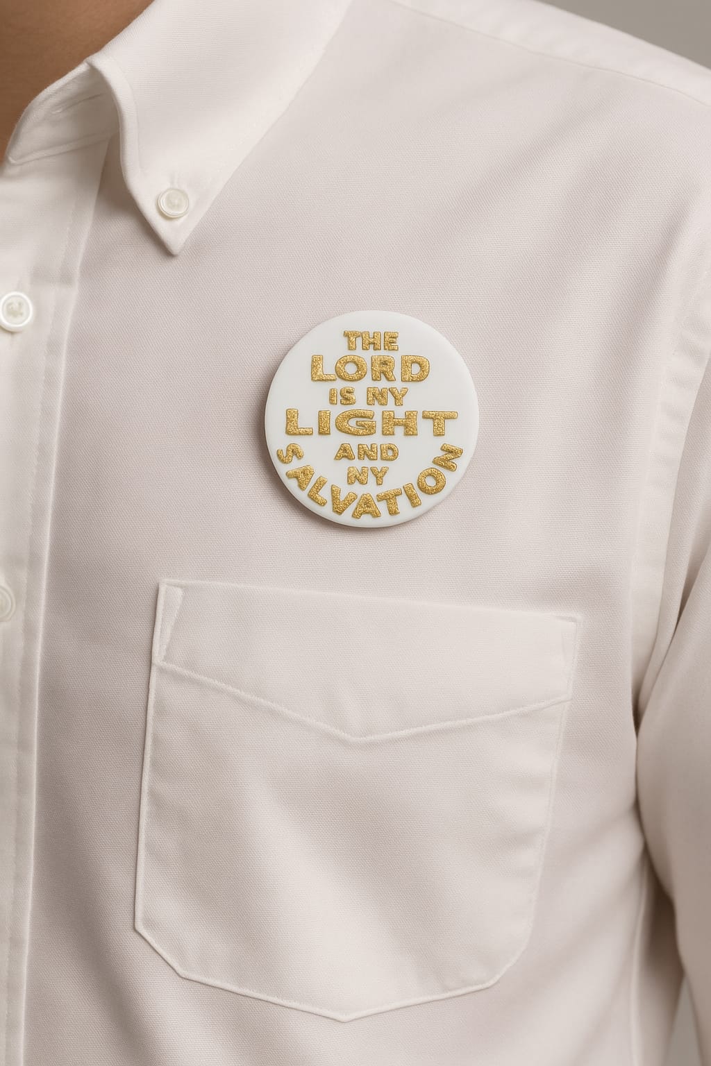 PIN - THE LORD IS MY LIGHT AND MY SALVATION - Made in USA