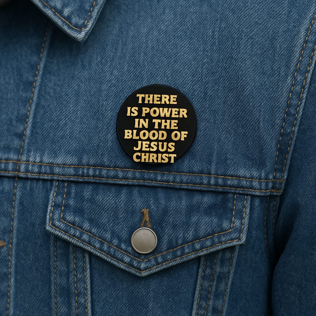 PIN -THERE IS POWER IN THE BLOOD OF JESUS CHRIST - Made in USA