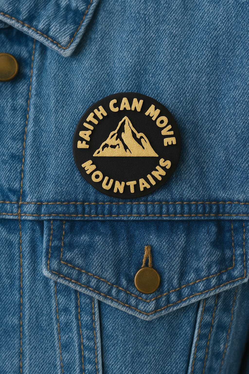 PIN - FAITH CAN MOVE MOUNTAINS - Made in USA