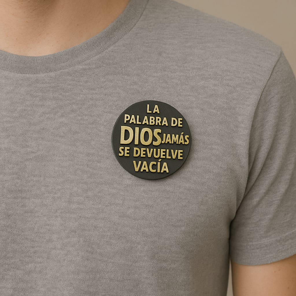 PIN - LA PALABRA DE DIOS JAMÁS SE DEVUELVE VACIA - Made in USA