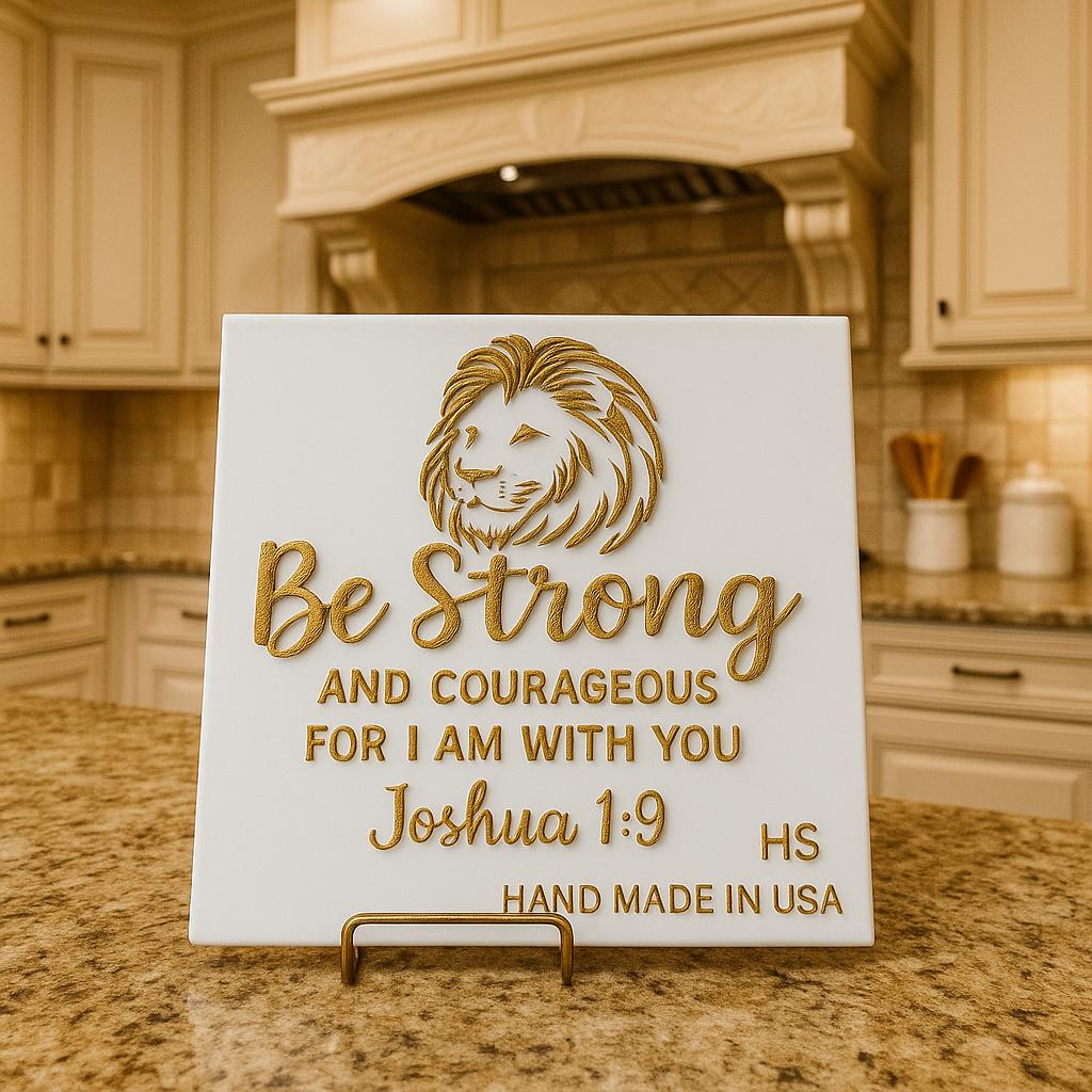 BE STRONG AND COURGEOUS FOR I AM WITH YOU- LEON