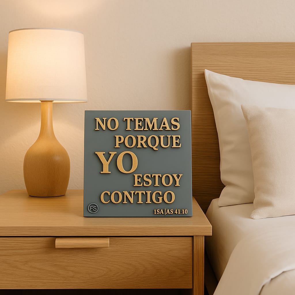 Placa: NO TEMAS PORQUE YO ESTOY CONTIGO - Made in USA