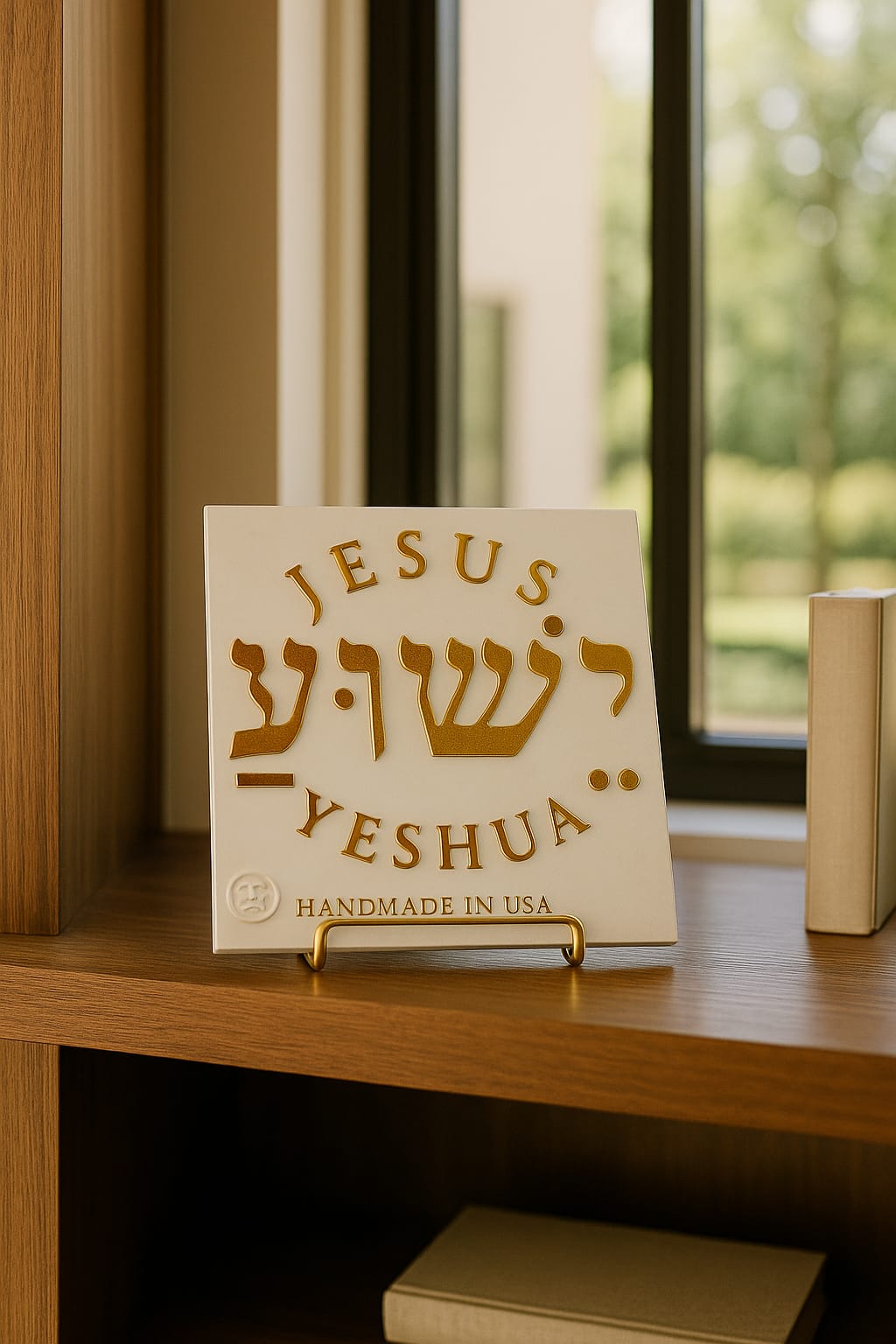 Placa: JESHUA - JESUS -JESUS EN HEBREO - Made in USA
