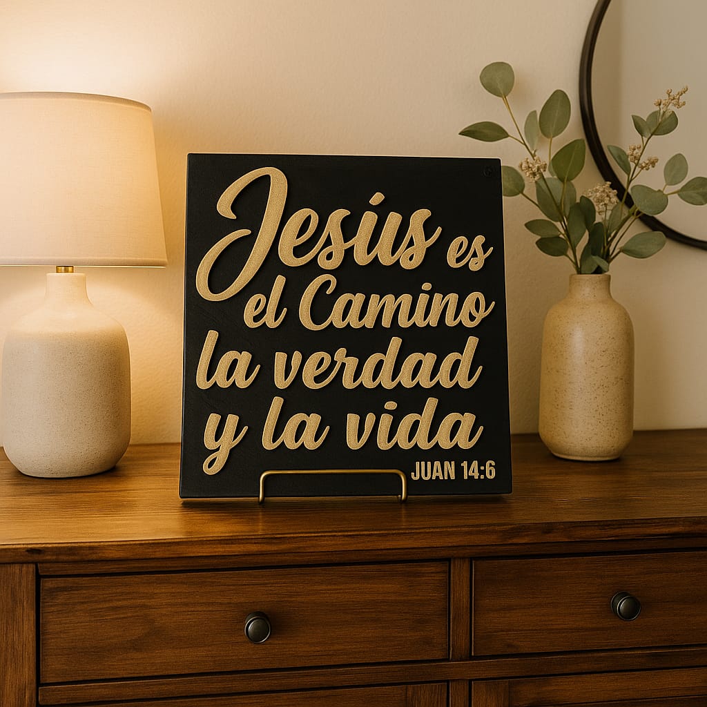Placa: JESUS ES EL CAMINO LA VERDAD Y LA VIDA - Made in USA